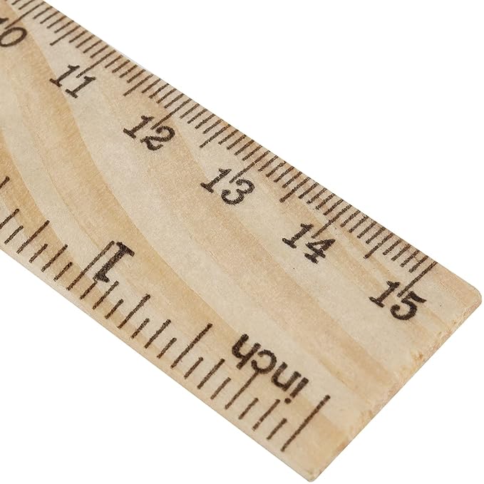 Wooden Scale 6 and 12 inch (Fine Quality)
