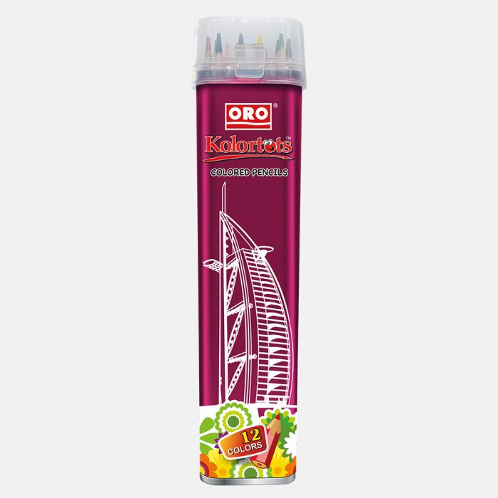 ORO KOLORTOTS New Edition 12 Color Pencils Jar