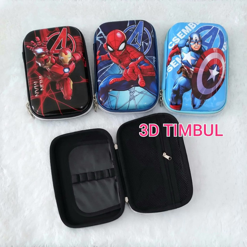 3D Embossed Big Stationery Pouch For Boys & Girls