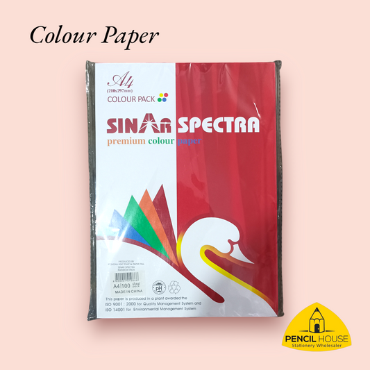 Sinar Spectra A4 Color Paper (Rainbow) - 100 PCs Pack