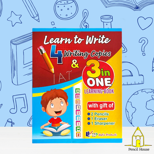 Kids 3 in 1 Writing Book Set With Free Gift