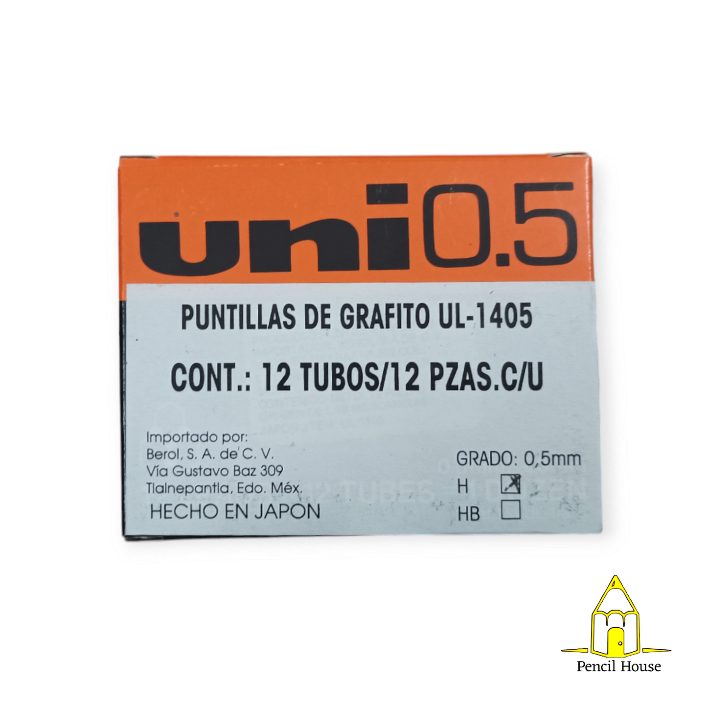 Pencil Lead Uni H 0.5mm (2 Tubes)