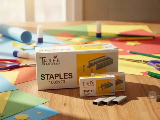 Staple Pin - Heavy-Duty - Three Flowers ( 10No - 24/6 - 26/6 - 23/8 - 23/10 - 23/13 - 23/15 - 23/17 - 23/20 - 23/24 )