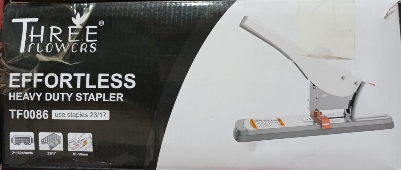 Stapler Machine - Three Flower - TF0086 - Maximum Paper Capacity 150 Sheets