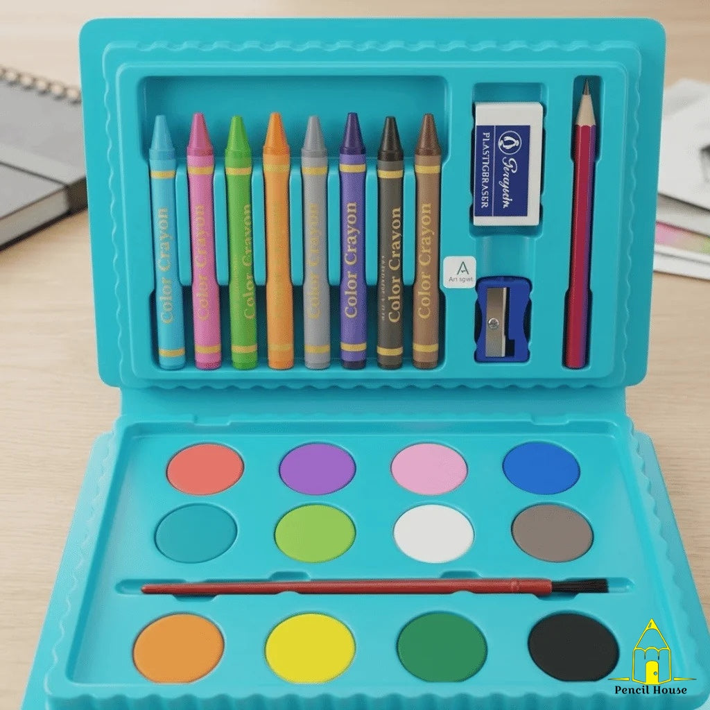 24 Pcs Kids Coloring & Drawing Art Set – Assorted Designs