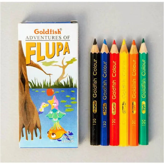 Goldfish 6 Color Pencil Half Size Pack