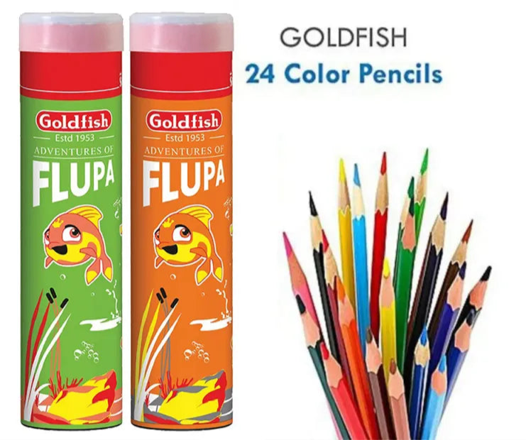 Goldfish Flupa Adventure 24 Color Pencil Jar