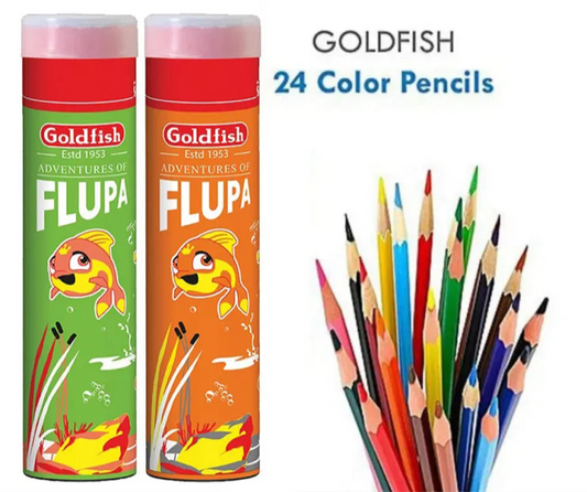 Goldfish Flupa Adventure 24 Color Pencil Jar