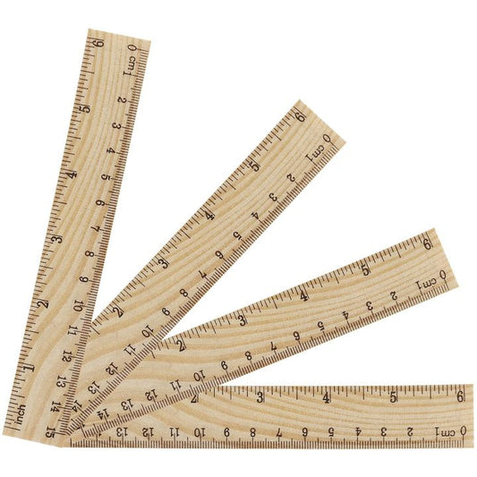 Wooden Scale 6 and 12 inch (Fine Quality)