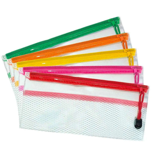 Transparent Exam Pencil Pouch Clear PVC ( Good Quality )