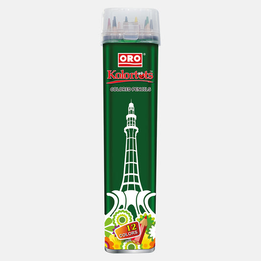 ORO KOLORTOTS New Edition 12 Color Pencils Jar