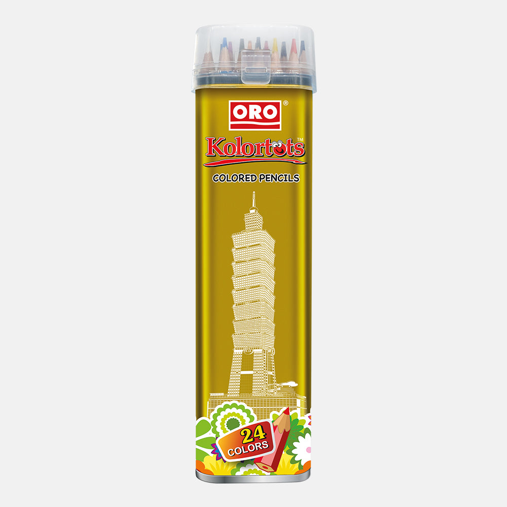 ORO Kolortots نیا ایڈیشن 24 رنگین پنسل باکس