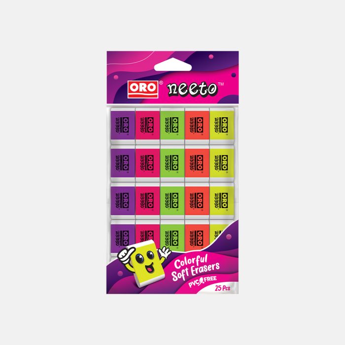 Neeto Block ORO NEETO Colorful Soft Erasers – Pencil House