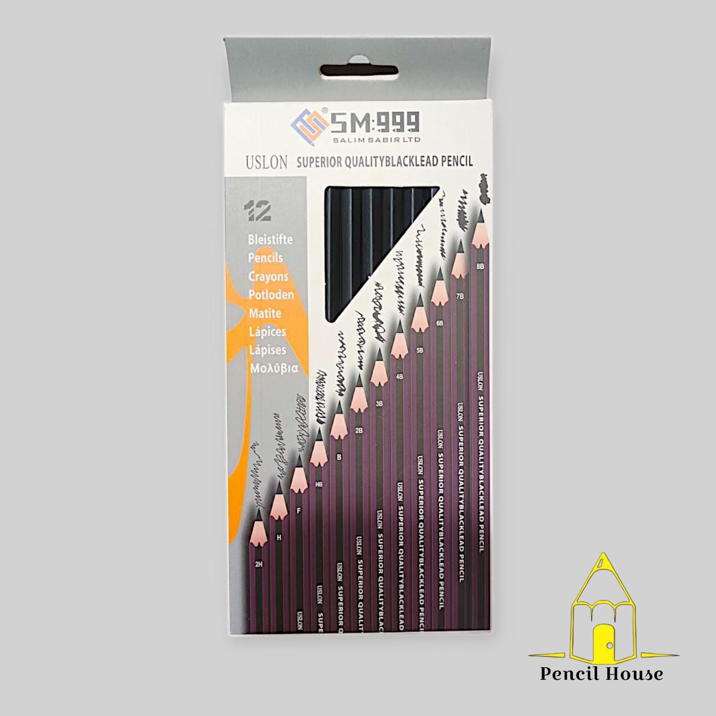 Sketch Pencil Graphite  (12 Pc's) - For Professional Artist Painting & Drawing.