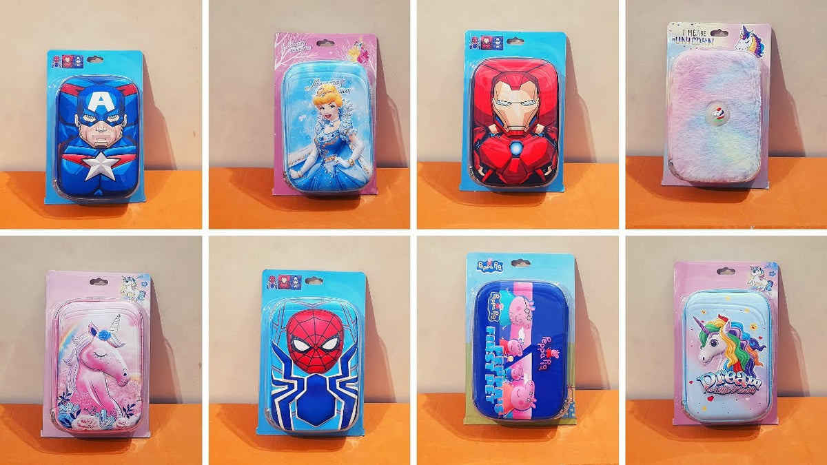 3D Embossed Big Stationery Pouch For Boys & Girls