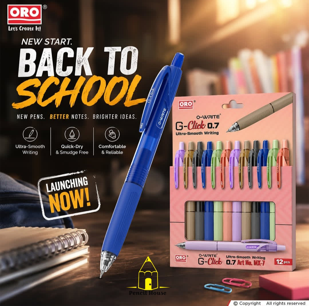 ORO O-Write G-Click 0.7mm pen with 12-piece display box