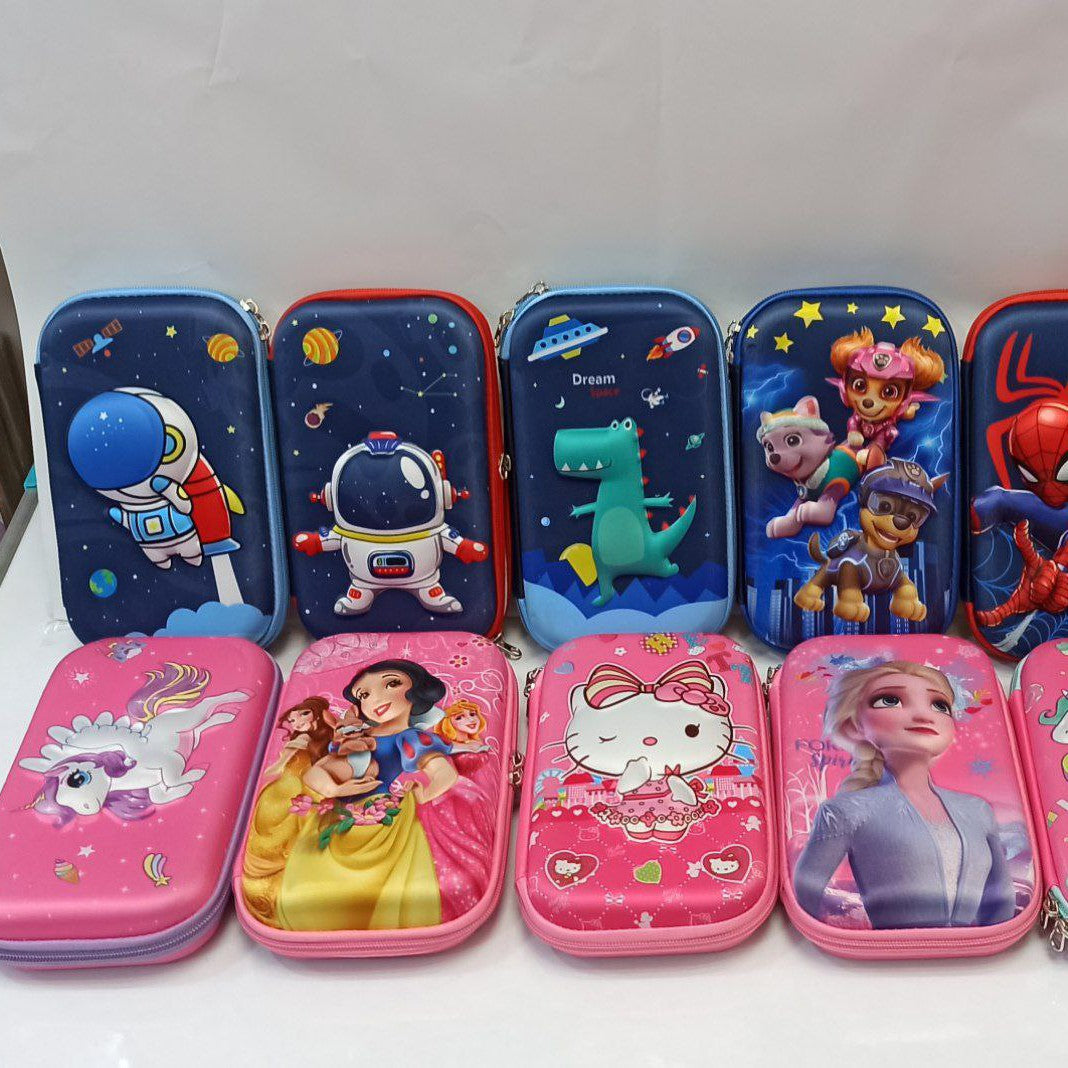 3D Embossed Big Stationery Pouch For Boys & Girls